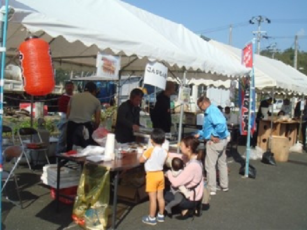 文化祭で出店の様子